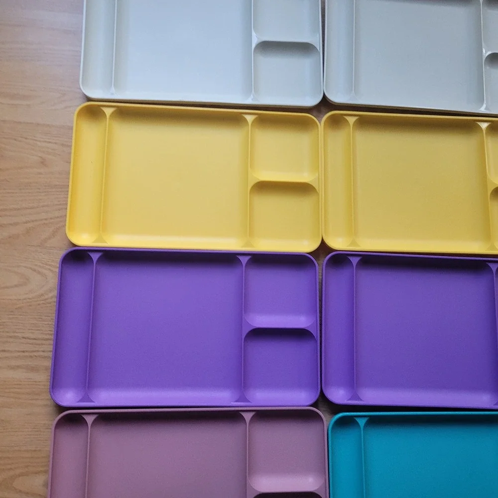 Tupperware Divided Set Lot 15 Colors Lunch Dinner TV 90s